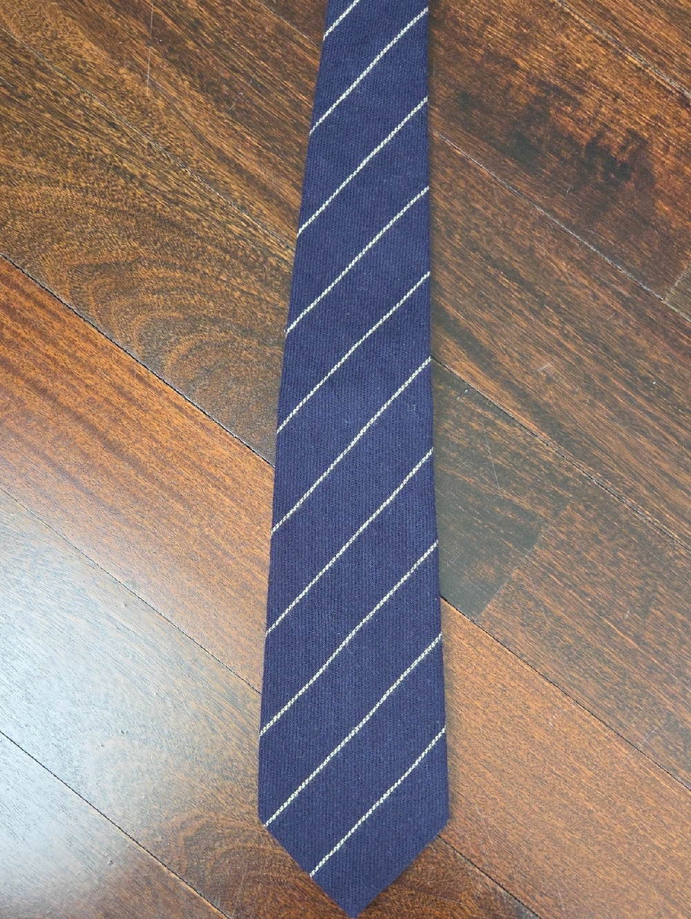 MEN'S DAVIDE CENCI WOOL AND CASHMERE NAVY BLUE NECK TIE MADE IN ITALY $120
